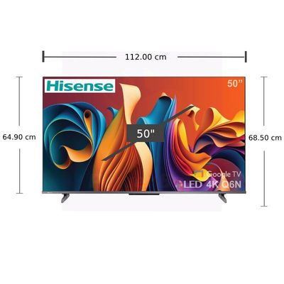 HISENSE TV 50Q6N Google TV 50 Inch 4K UHD QLED 50Q6N 2024