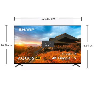 SHARP TV FJ Series Google TV 55 Inch 4K UHD LED 4T-C55FJ1X 2023