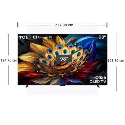 TCL TV 98C655 Google TV 98 Inch 4K UHD QLED 98C655 2024