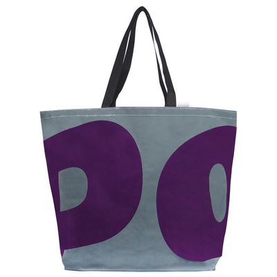 G TO YOU Tote Bag Size L (Grey/Purple)