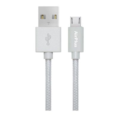 AIR PLUS Micro USB to USB Cable (1 M,Silver) APMU002