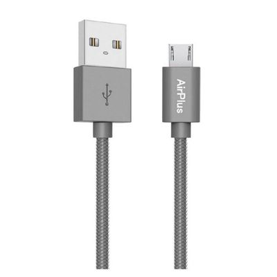 AIR PLUS สาย Micro USB to USB (1 เมตร,สีเทา) รุ่น APMU005