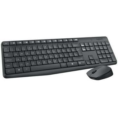 LOGITECH คีย์บอร์ด+เมาส์ไร้สาย (สีดำ) รุ่น MK235