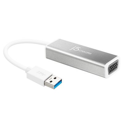 J5 USB 3.0 to VGA Connector (Silver) JUA315