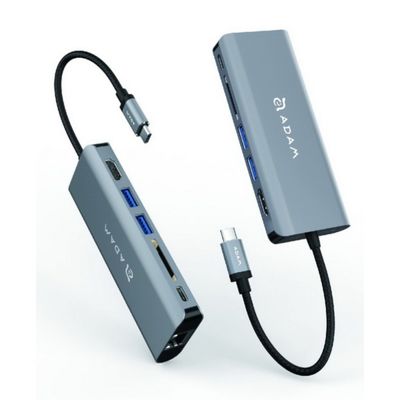 ADAM ELEMENTS USB Hub (6 Ports, สีเทา) รุ่น AAPADHUBA01GY