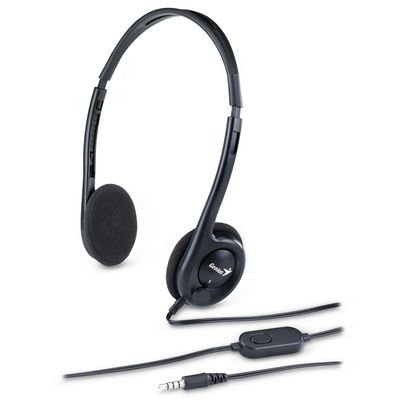 GENIUS On-Ear Wire Headphone (Black) HS-200C