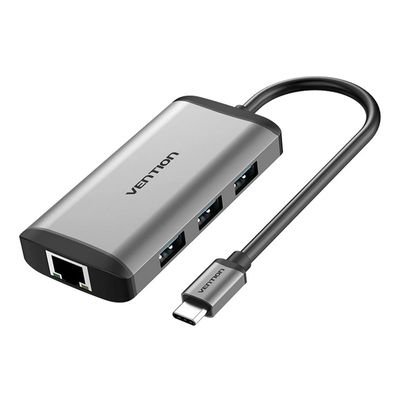 VENTION USB-C 6 in 1 Multifunction อะแดปเตอร์ (สี Gray) รุ่น CNCHB