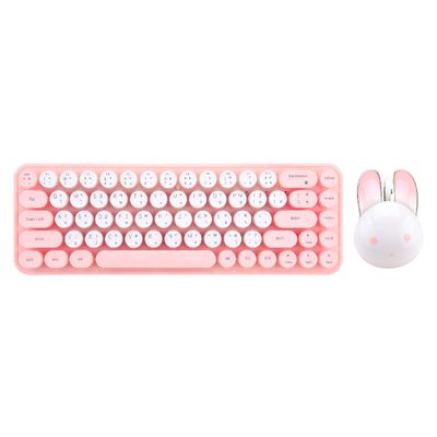 MOFII Wireless Keyboard + Mouse (Pink) Bunny Pink Milk