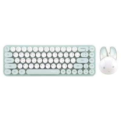 MOFII Wireless Keyboard + Mouse (Green Mint) Bunny Green Mint