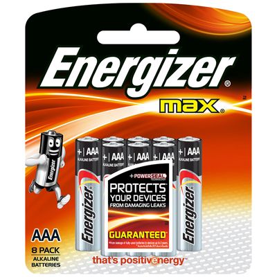 ENERGIZER Alkaline Battery (AAA) MAX-E92BP8
