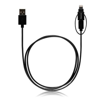 MONOCOZZI USB Lightning Cable (Black) MONO-EL-DUOPLUG 1M