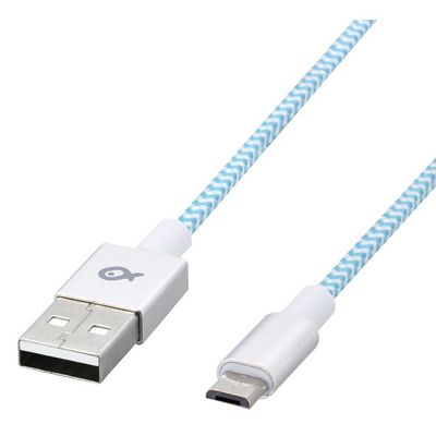 POSS สายชาร์จ Micro USB (1 เมตร, สีฟ้า) PSMICRO-1TBU