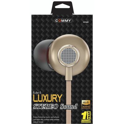 COMMY In-ear Wire Headphone (Gold) ST205