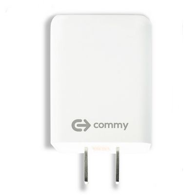 COMMY อะแดปเตอร์ (1 USB, สีขาว) รุ่น 2IN1 ADQC3.0 WHITE