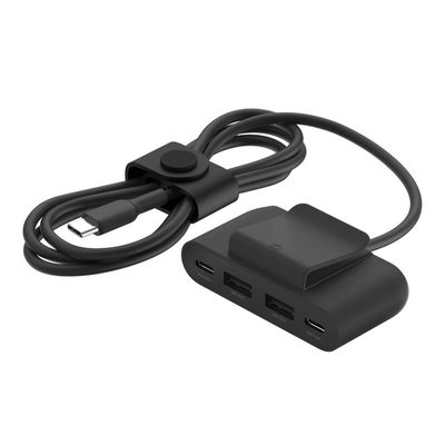 BELKIN Boost Charge ฮับ USB Power Extender (4 พอร์ต, 30 วัตต์, สีดำ) รุ่น BUZ001BT2MBKB7