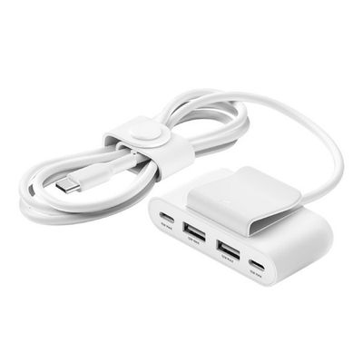 BELKIN Boost Charge ฮับ USB Power Extender (4 พอร์ต, 30 วัตต์, สีขาว) รุ่น BUZ001BT2MWHB7
