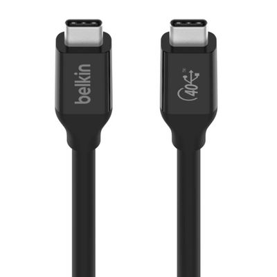 BELKIN USB-C to USB-C 4.0 Cable (0.8 เมตร,สีดำ) รุ่น INZ001BT0.8MBK