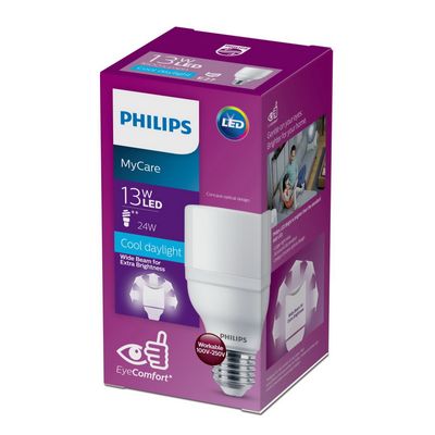 PHILIPS หลอดไฟ LED (13 วัตต์,E27) รุ่น LED Bright 13W 6500K