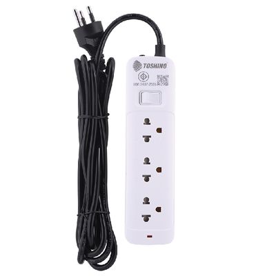 TOSHINO Power Strip (3 Outlet, 1 Switch, 3M, White) SO-33 (WH)