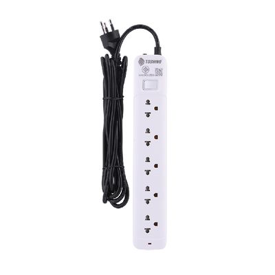 TOSHINO Power Strip (5 Outlet, 1 Switch, 3M, White) SO-53 (WH)