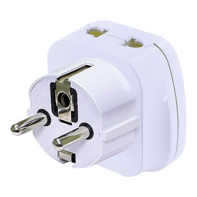 TOSHINO 2 in 1 EU Plug Adapter (2 Pin, 3500W) PL16A-EU