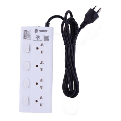 TOSHINO Power Strip (4 Output, 4 Switch, 5M) ECO-45