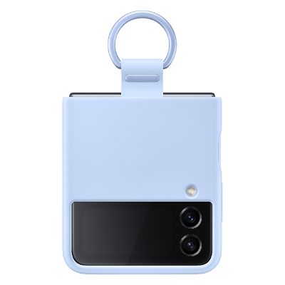 SAMSUNG Silicone Cover with Ring For Galaxy Z Flip4 (Arctic Blue) EF-PF721TLEGWW