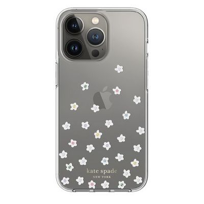 KATESPADE Protective Hardshell Case for iPhone 14 Plus (Pearl Wild Flowers) KSIPH-224-WDFPR