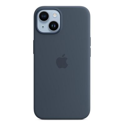 APPLE เคสซิลิโคนสำหรับ iPhone 14 Plus พร้อม MagSafe (Storm Blue) รุ่น MPT53FE/A