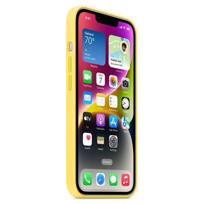 APPLE เคสซิลิโคนพร้อม MagSafe สำหรับ iPhone 14 (สีเหลืองคานารี่)