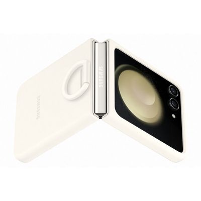 SAMSUNG Silicone cover with Ring Case for Galaxy Z Flip 5 (Cream) EF-PF731TUEGWW