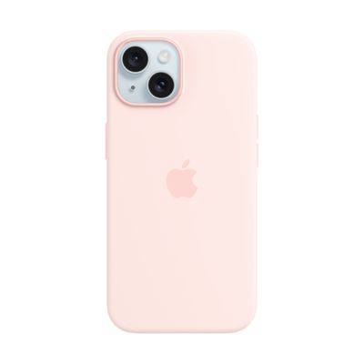 APPLE iPhone 15 Silicone Case with MagSafe (Light Pink)
