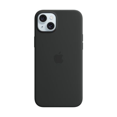 APPLE iPhone 15 Plus Silicone Case with MagSafe (Black)