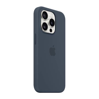 APPLE iPhone 15 Pro Silicone Case with MagSafe (Storm Blue)
