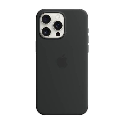 APPLE เคสซิลิโคนสำหรับ iPhone 15 Pro Max พร้อม MagSafe (สีดำ)