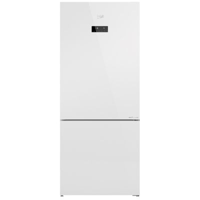 BEKO Double Door Refrigerator (14 Cubic, Glass White) RCNT415E20VZHFGW