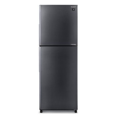 SHARP Peach Series Double Doors Refrigerator Inverter (7.9 Cubic, Dark Silver) SJ-XP230T-DK