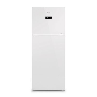 BEKO Double Door Refrigerator (14.6, Glass White) RDNT470E10VZJHFGW