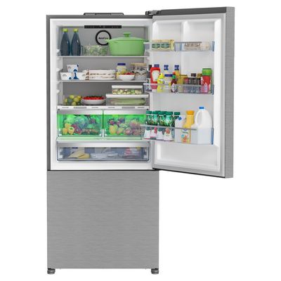 BEKO Double Doors Refrigerator 16 Cubic Inverter (Silver) RCNT500I45VZHHFNX