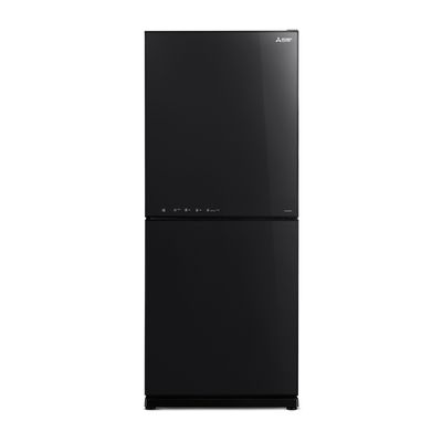 MITSUBISHI ELECTRIC HS Series Double Doors Refrigerator 14.9 Cubic Inverter (Glass Briliant Black) MR-HGS46EX-GBK