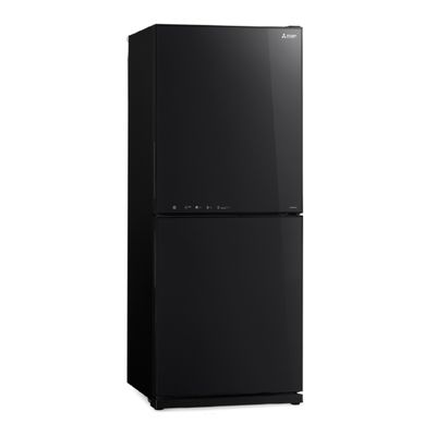 MITSUBISHI ELECTRIC HS Series Double Doors Refrigerator 14.9 Cubic Inverter (Glass Briliant Black) MR-HGS46EX-GBK