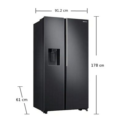 SAMSUNG Side by Side Refrigerator (22.4 Cubic) RS64R5131B4/ST