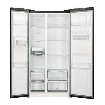 ELECTROLUX ตู้เย็นไซด์ บาย ไซด์ UltimateTaste 700 (21.80 คิว, สีกระจกสีดำ) รุ่น ESE6645A-B