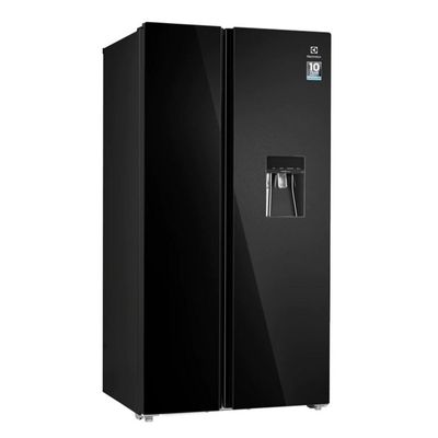 ELECTROLUX ตู้เย็นไซด์ บาย ไซด์ UltimateTaste 700 (21.80 คิว, สีกระจกสีดำ) รุ่น ESE6645A-B