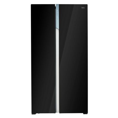 BEKO Side by Side Refrigerator (22 Cubic, Glass Black) GNO62251GBTH