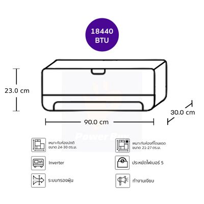 HITACHI Air Conditioner 18440 BTU Inverter RAK-VH18PCAST+ PP24S4MTH