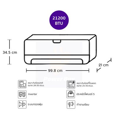 LG แอร์ติดผนัง 21200 BTU Inverter รุ่น ICQ24MN.KU1