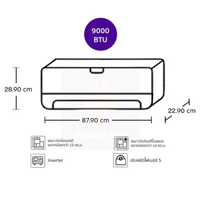 SHARP แอร์ติดผนัง YMBT Series 9000 BTU Inverter รุ่น AH-XP10YMBT