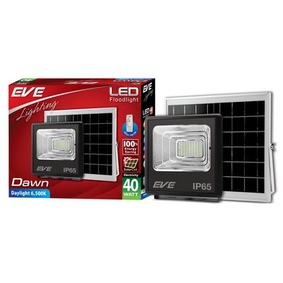 EVE โคมฟลัดไลท์ Solar Cell LED (40 วัตต์, สี Daylight) รุ่น DAWN 40 W DAYLIGHT