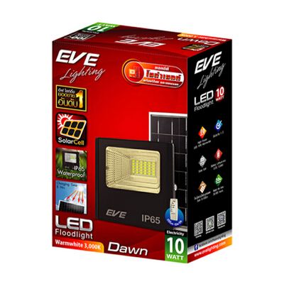EVE LED Solar Cell Flood Light (10W, Warmwhite) DAWN 10 W WARMWHITE
